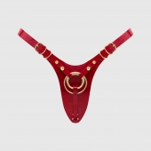 Красный пояс для фиксации насадок Strap-On-Me Leatherette Harness Fabulous - Strap-on-me - купить с доставкой в Саратове