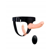 Женский страпон с 2 насадками, вибрацией и пультом ДУ - Erowoman-Eroman - купить с доставкой в Саратове