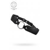 Черный кожаный чокер-ошейник со скруглёнными углами - Pecado - купить с доставкой в Саратове