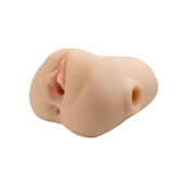 Телесный мастурбатор с вибрацией Double Pounder Vibrating Squeeze Stroker - Pipedream - в Саратове купить с доставкой