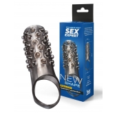 Дымчатая насадка на пенис с выпуклостями - 12 см. - Sex Expert - в Саратове купить с доставкой