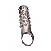 Дымчатая насадка на пенис с выпуклостями - 11 см. - Sex Expert - в Саратове купить с доставкой