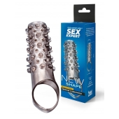 Дымчатая насадка на пенис с шипами и выпуклостями - 12 см. - Sex Expert - в Саратове купить с доставкой