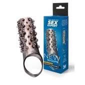 Дымчатая насадка на пенис с шипами и выпуклостями - 12,5 см. - Sex Expert - в Саратове купить с доставкой
