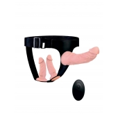 Женский страпон с 3 насадками и вибрацией - Erowoman-Eroman - купить с доставкой в Саратове