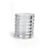 Прозрачная сквозная насадка на пенис с ребрышками - Sex Expert - в Саратове купить с доставкой