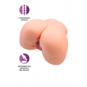 Телесный мастурбатор в форме попки с 2 любовными входами - No Name - в Саратове купить с доставкой