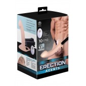 Телесный полый страпон с вибрацией Erection Agents - 24,1 см. - NMC - купить с доставкой в Саратове