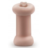 Телесный люминесцентный двусторонний мастурбатор Tasha - Blush Novelties - в Саратове купить с доставкой