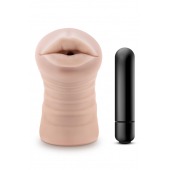 Телесный мастурбатор-ротик Nicole Vibrating Masturbator - Blush Novelties - в Саратове купить с доставкой