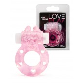 Розовое эрекционное виброкольцо в форме зайчика - 1137 - в Саратове купить с доставкой