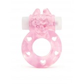 Розовое эрекционное виброкольцо в форме зайчика - 1137 - в Саратове купить с доставкой