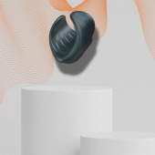 Серый сквозной мастурбатор с вибрацией Manwan Starter - Manwan - в Саратове купить с доставкой