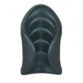 Серый сквозной мастурбатор с вибрацией Manwan Starter - Manwan - в Саратове купить с доставкой