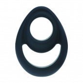 Черное эрекционное кольцо Double Ergo Silicone Cockring - Shots Media BV - в Саратове купить с доставкой