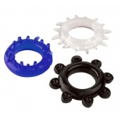 Набор из 3 эрекционных колец разного цвета и рельефа - Boys of Toys - в Саратове купить с доставкой