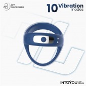 Синее интерактивное эрекционное виброкольцо Rank - Intoyou - в Саратове купить с доставкой