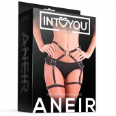 Черные стрепы на бёдра Aneir - Intoyou - купить с доставкой в Саратове