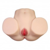 Телесный мастурбатор с 2 любовными отверстиями Olivia - Baile - в Саратове купить с доставкой