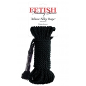 Черная веревка для фиксации Deluxe Silky Rope - 9,75 м. - Pipedream - купить с доставкой в Саратове