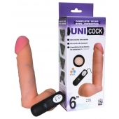 Фаллическая насадка Харнесс UNICOCK 6  с вибрацией - 18 см. - LOVETOY (А-Полимер) - купить с доставкой в Саратове
