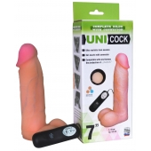 Фаллическая насадка Харнесс UNICOCK 7  с вибрацией - 19 см. - LOVETOY (А-Полимер) - купить с доставкой в Саратове