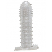 Гелевая прозрачная насадка c шипами - 12 см. - Toyfa Basic - в Саратове купить с доставкой