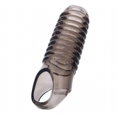 Дымчатая насадка с рёбрышками и подхватом мошонки ToyFa XLover - 12,5 см. - ToyFa - в Саратове купить с доставкой