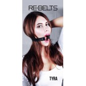 Чёрный кожаный чокер-кляп Tyra Black - Rebelts - купить с доставкой в Саратове