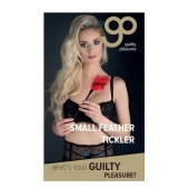 Пластиковая метелочка с красными пёрышками Small Feather Tickler - 32 см. - Blush Novelties - купить с доставкой в Саратове