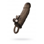 Чёрная насадка на пенис Toyfa XLover с вибрацией - ToyFa - в Саратове купить с доставкой