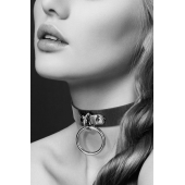 Узенький ошейник из полиуретана с кольцом - Bijoux Pour Toi - купить с доставкой в Саратове