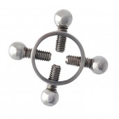 Серебристые зажимы для сосков на винтах - ToyFa - купить с доставкой в Саратове