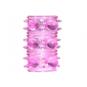 Розовая насадка на пенис Rings Armour - Lola Games - в Саратове купить с доставкой