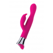 Розовый вибратор с клиторальным стимулятором и гибкой головкой LOLY - 21,6 см. - JOS купить в Саратове с доставкой в Orgasmix.ru Розовый вибратор с клиторальным стимулятором и гибкой головкой LOLY - 21,6 см. - JOS