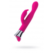 Розовый вибратор с клиторальным стимулятором и гибкой головкой LOLY - 21,6 см. - JOS купить в Саратове с доставкой в Orgasmix.ru Розовый вибратор с клиторальным стимулятором и гибкой головкой LOLY - 21,6 см. - JOS