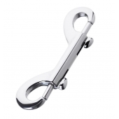 Серебристый двухсторонний карабин TOYFA Metal - ToyFa - купить с доставкой в Саратове