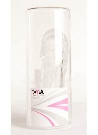 Прозрачная гелевая насадка с клиторальным отростком - 13 см. - Toyfa Basic - в Саратове купить с доставкой