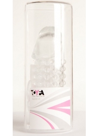 Гелевая прозрачная насадка с 2 отростками - 13 см. - Toyfa Basic - в Саратове купить с доставкой