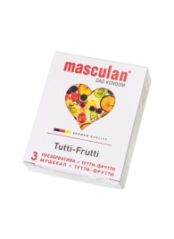 Жёлтые презервативы Masculan Ultra Tutti-Frutti с фруктовым ароматом - 3 шт. - Masculan - купить с доставкой в Саратове