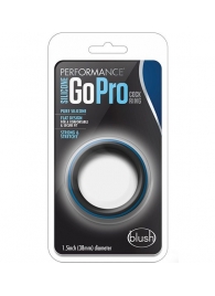 Черно-синее эрекционное кольцо Silicone Go Pro Cock Ring - Blush Novelties - в Саратове купить с доставкой