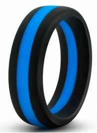 Черно-синее эрекционное кольцо Silicone Go Pro Cock Ring - Blush Novelties - в Саратове купить с доставкой