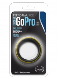 Черно-желтое силиконовое эрекционное кольцо Silicone Go Pro Cock Ring - Blush Novelties - в Саратове купить с доставкой