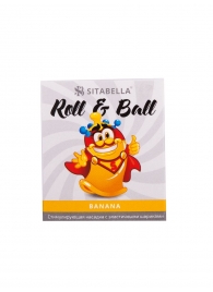 Стимулирующий презерватив-насадка Roll   Ball Banana - Sitabella - купить с доставкой в Саратове