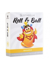 Стимулирующий презерватив-насадка Roll   Ball Banana - Sitabella - купить с доставкой в Саратове