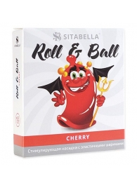 Стимулирующий презерватив-насадка Roll   Ball Cherry - Sitabella - купить с доставкой в Саратове