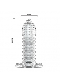 Закрытая прозрачная насадка Crystal sleeve - 12 см. - Erowoman-Eroman - в Саратове купить с доставкой