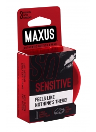 Ультратонкие презервативы в железном кейсе MAXUS Sensitive - 3 шт. - Maxus - купить с доставкой в Саратове