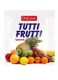 Пробник гель-смазки Tutti-frutti со вкусом тропических фруктов - 4 гр. - Биоритм - купить с доставкой в Саратове