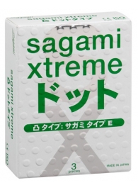 Презервативы Sagami Xtreme SUPER DOTS с точками - 3 шт. - Sagami - купить с доставкой в Саратове